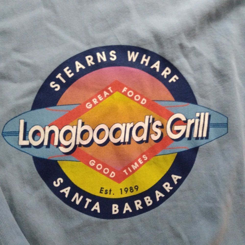 Vintage Stearn's Wharf Longboard's Grill Santa Barbara Hoodie Sweatshirt